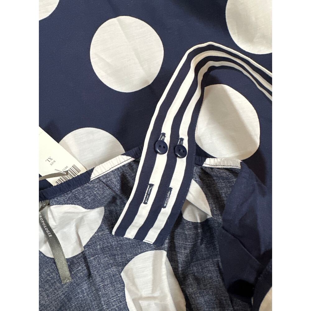 Anthropologie Somerset Poplin Halter Maxi Dress NWT XL Navy White Polka Dot - Picture 10 of 12